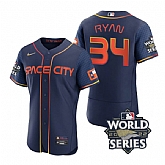 Astros 34 Nolan Ryan Navy Nike 2022 World Series City Connect Flexbase Jersey,baseball caps,new era cap wholesale,wholesale hats